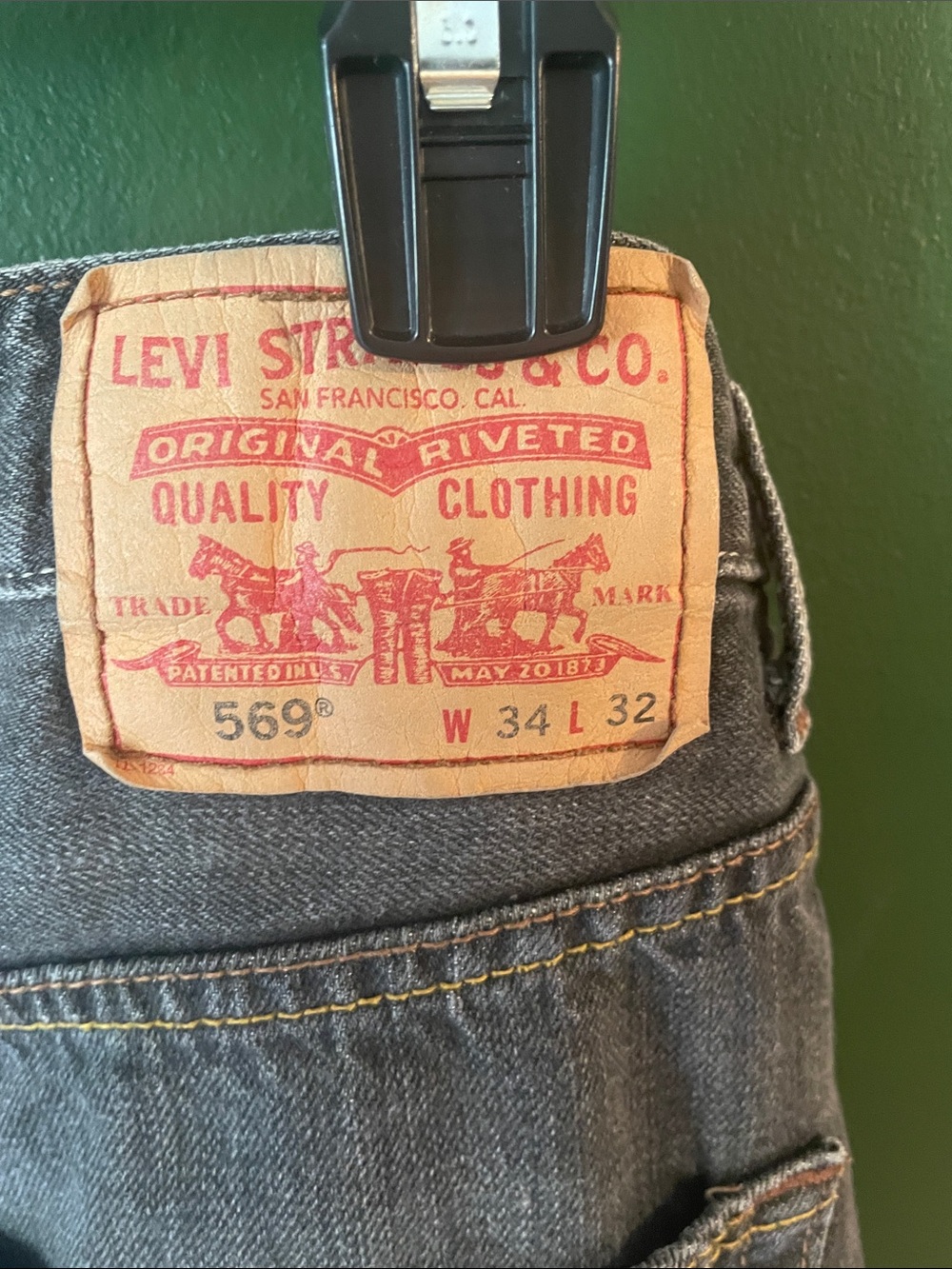 Levi's 569 Y2K Loose Straight Fit Black 34x32 - Picture 6 of 6